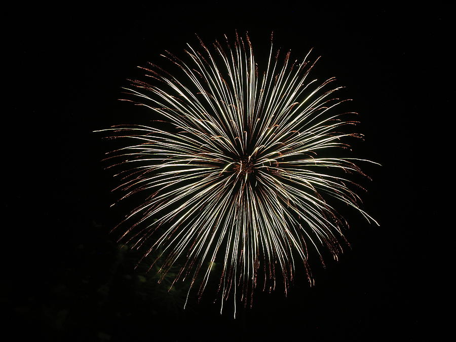 Fireworks from a Boat - 2 Photograph by Jeffrey Peterson