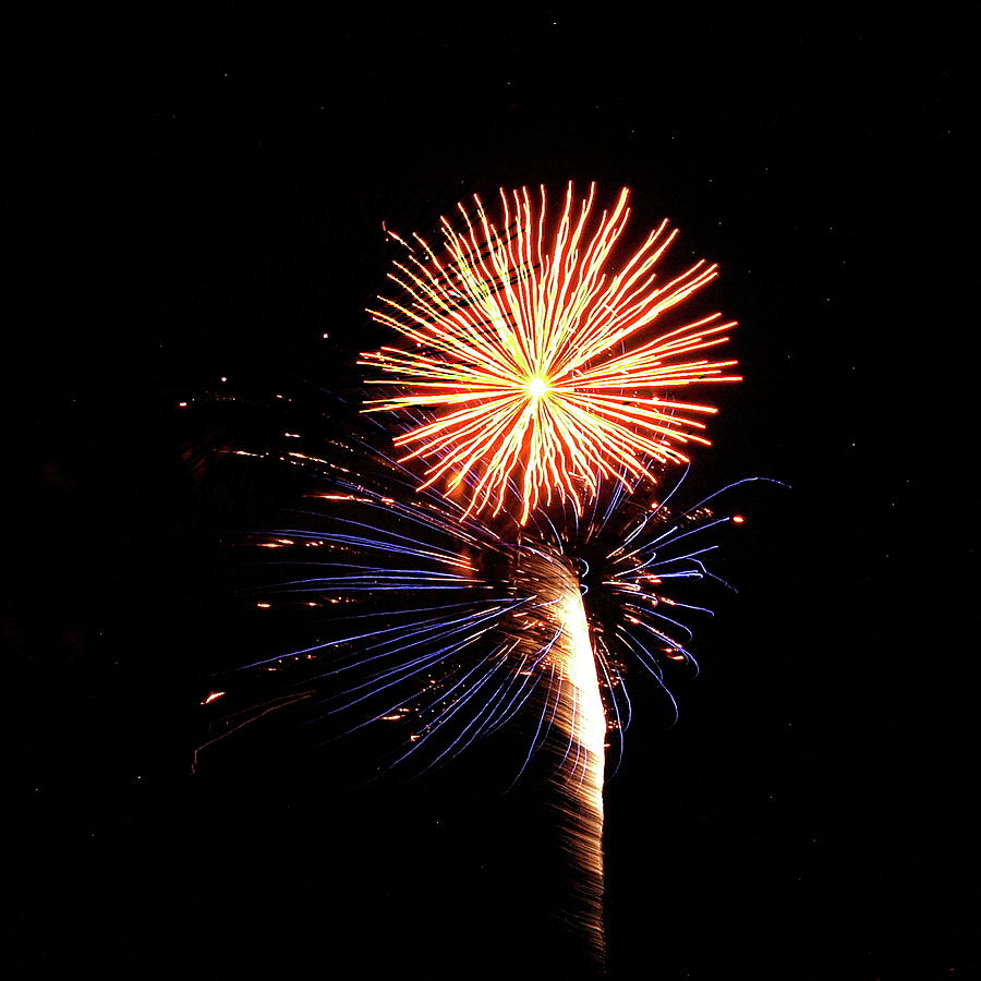 Fireworks from a Boat - 25 Photograph by Jeffrey Peterson