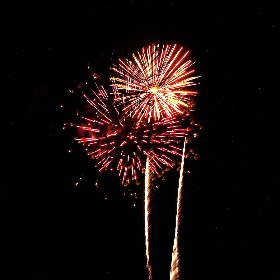 Fireworks from a Boat - 27 Photograph by Jeffrey Peterson