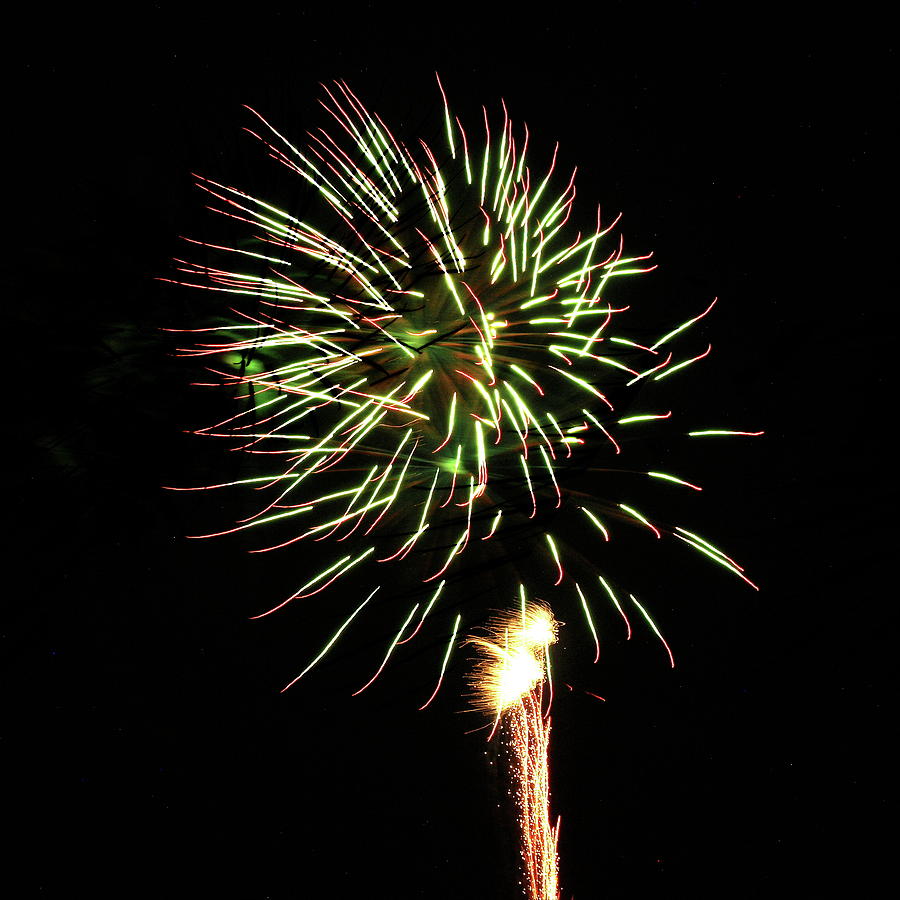 Fireworks from a Boat - 8 Photograph by Jeffrey Peterson