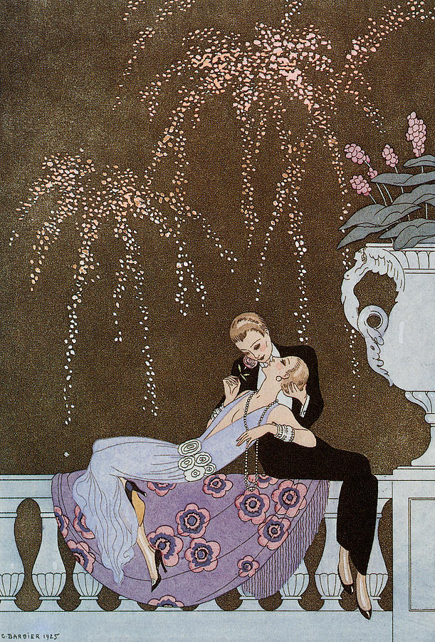 Independence Day Painting - Fireworks by Georges Barbier