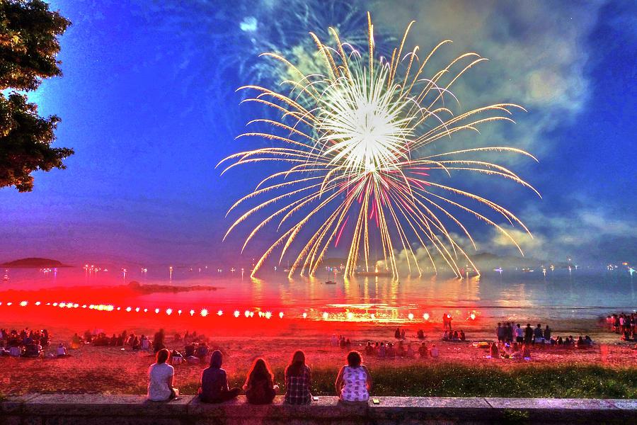 Fireworks in Beverly Photograph by Toby McGuire Fine Art America