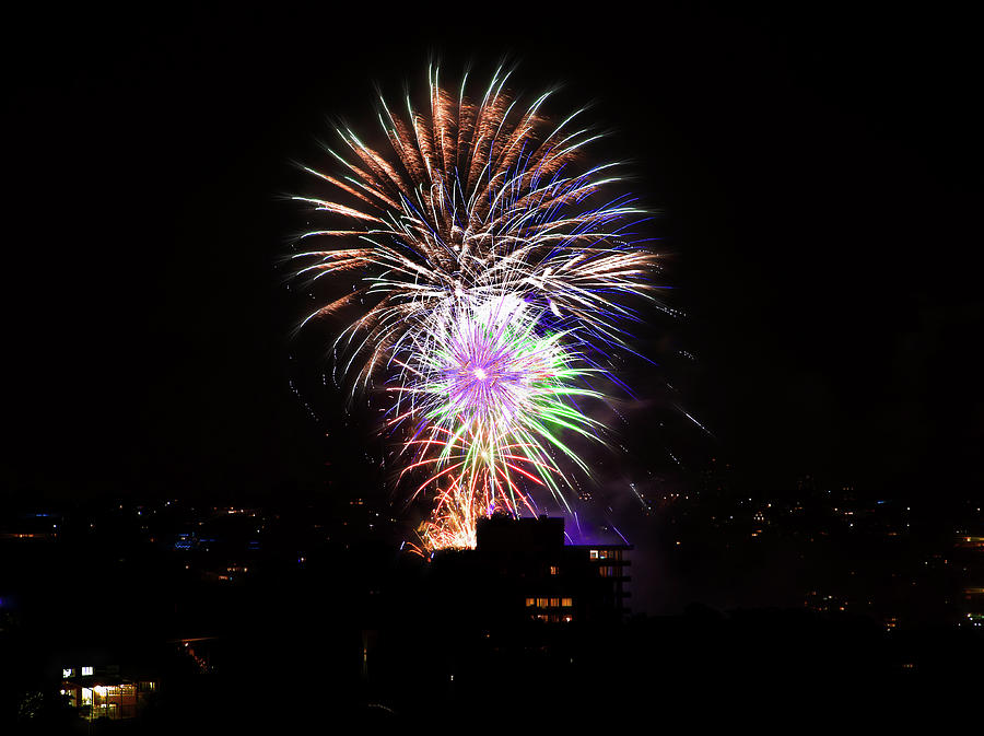 Fireworks In Manly Photograph by Miroslava Jurcik