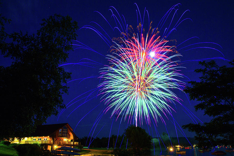 Fireworks Photograph by Lake Winnipesaukee Photography Pixels