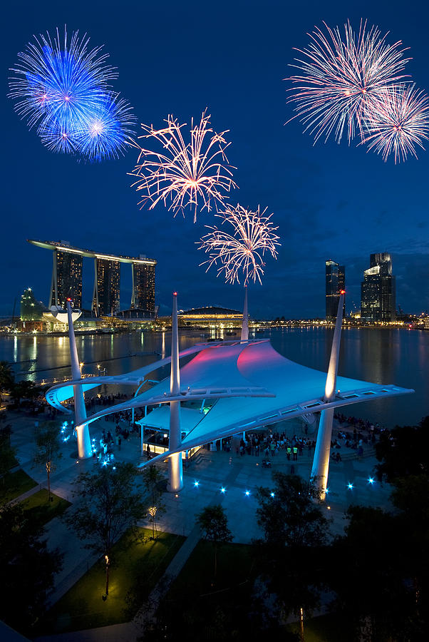 Fireworks Photograph by Ng Hock How