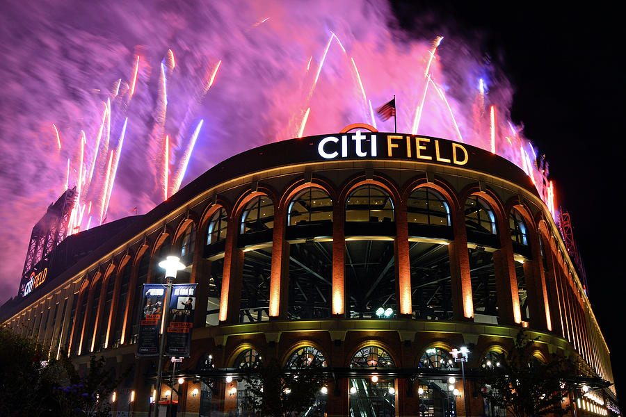 Fireworks Night at Citifield Photograph by James Kirkikis