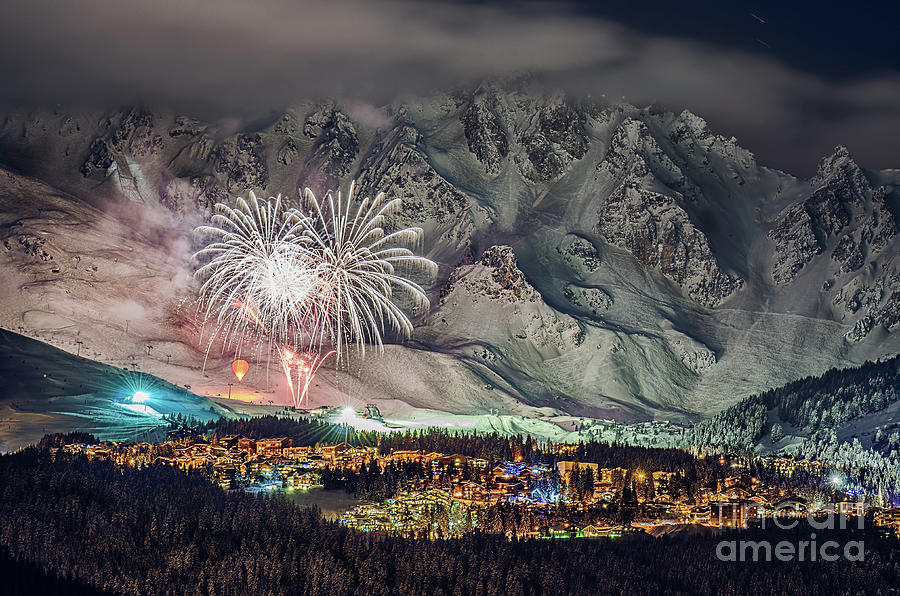Fireworks on snow Photograph by Sasha Samardzija Fine Art America