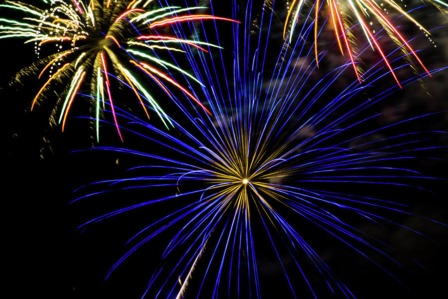 Fireworks on the 4th Photograph by Marnie Patchett
