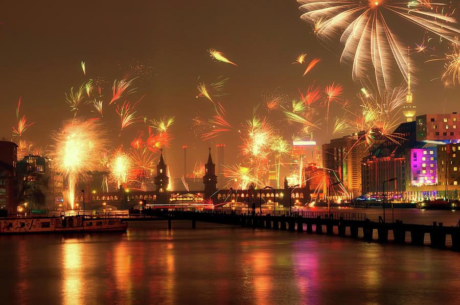 Fireworks Over Berlin Photograph by Mountain Dreams