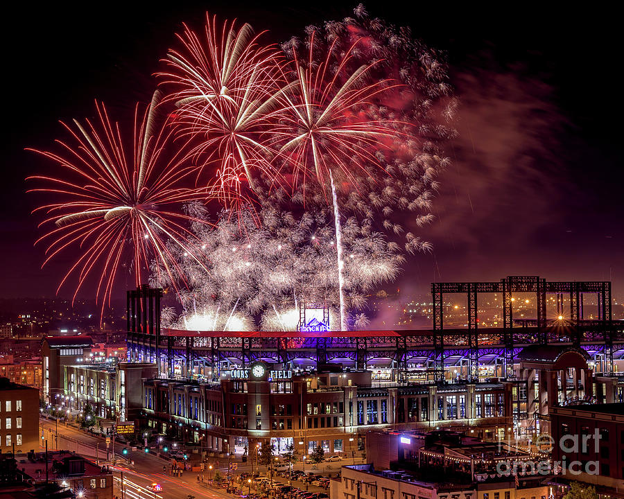 Fireworks over Coors Field Photograph by Kacey Cole Pixels