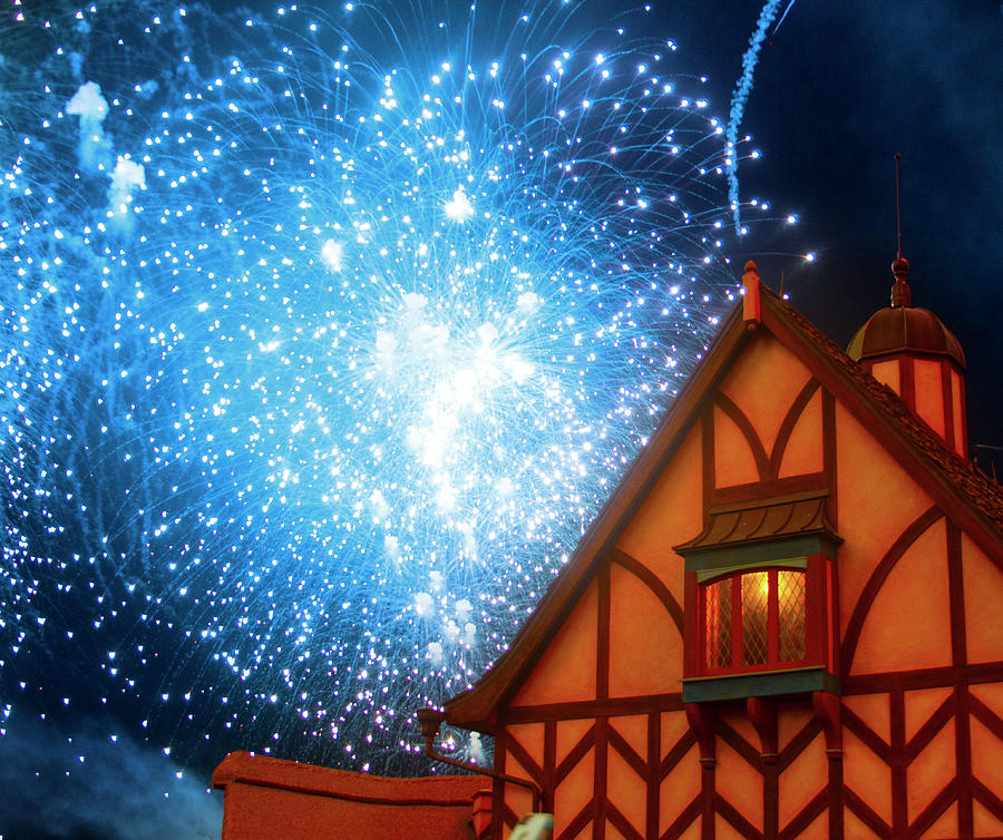 Fireworks Over Fantasyland Photograph by Mark Andrew Thomas