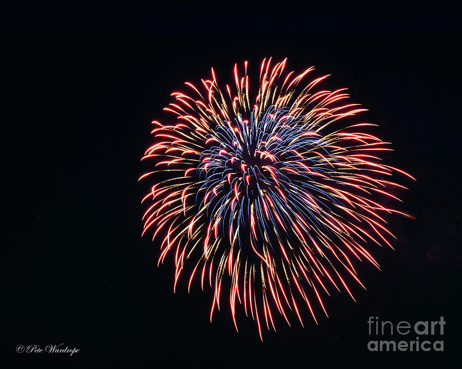 Fireworks over Harbor Springs, Michigan Photograph by Pete Wardrope