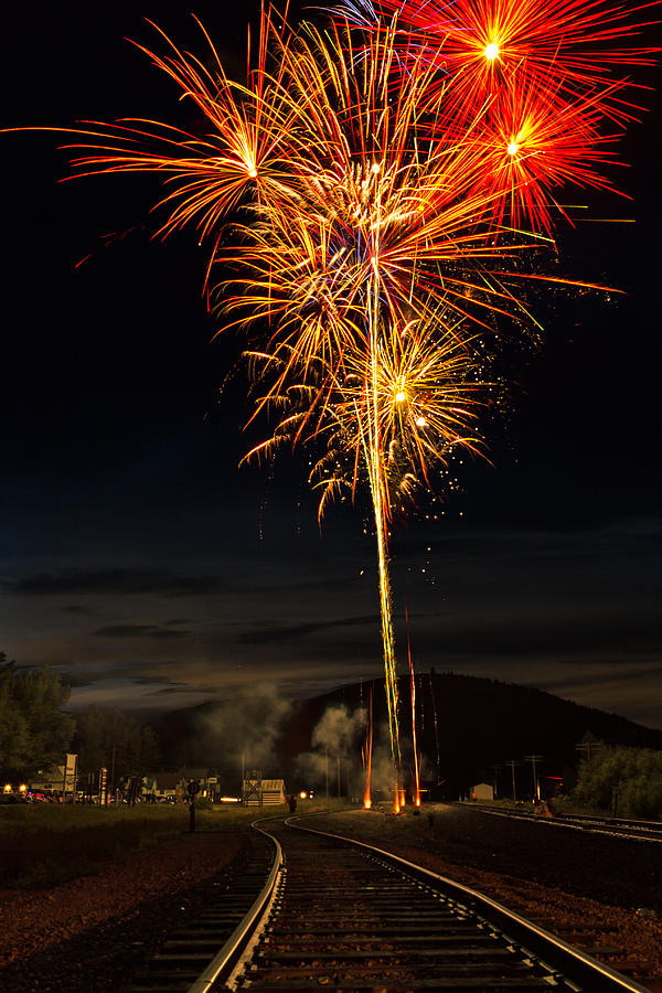 Fireworks over Spencer Photograph by Chris LeTexier Pixels