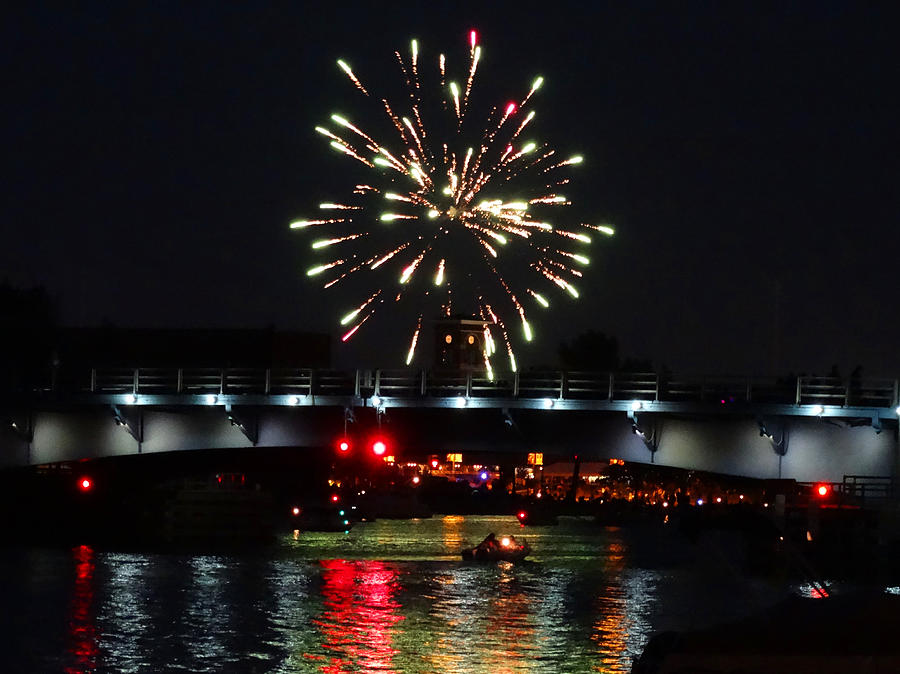 Fireworks Over the Fox Photograph by David T Wilkinson Fine Art America