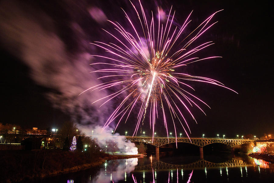 Fireworks over the River Photograph by Ralph Staples - Fine Art America