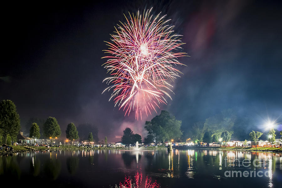 Fireworks over Tuscora Park Photograph by Andy Donaldson Fine Art America