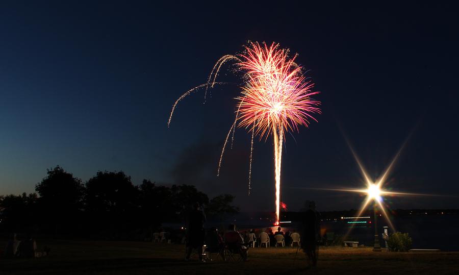 Fireworks Palm Tree Photograph by JP Morris - Pixels