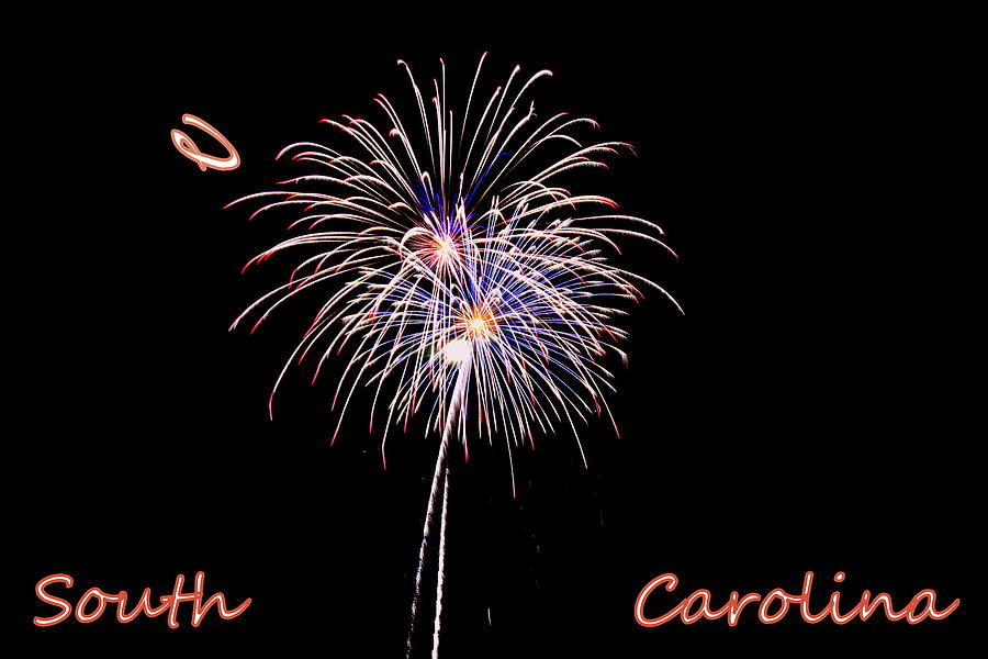 Fireworks Photograph - Fireworks South Carolina by Lisa Wooten