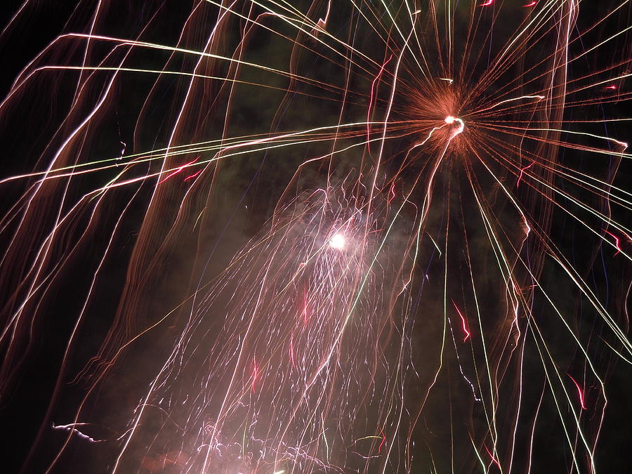 Fireworks Twelve Photograph by Nancy Griswold