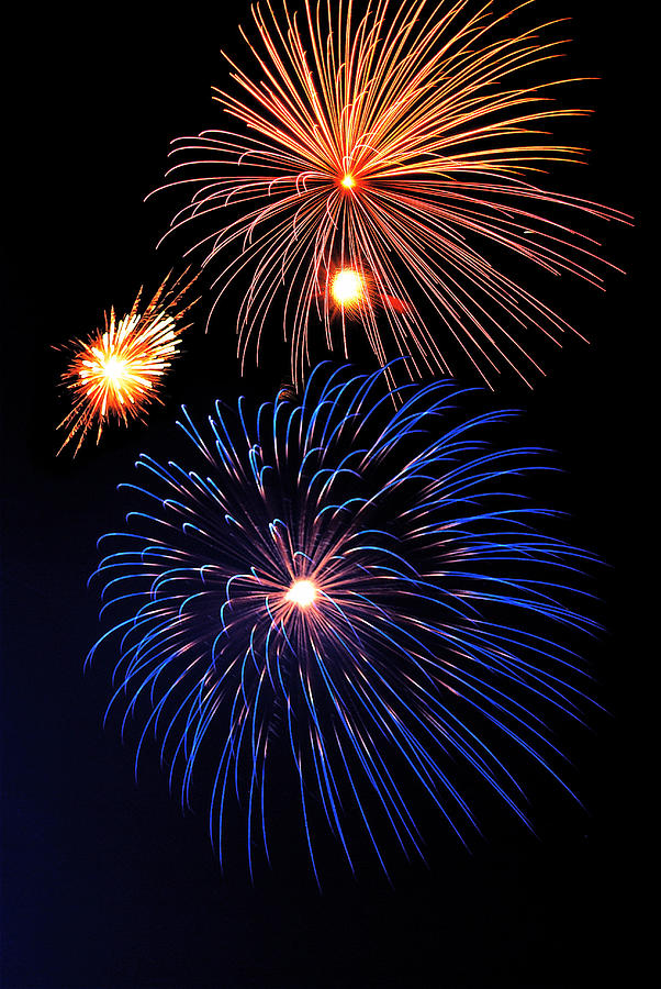 Independence Day Photograph - Fireworks Wixom 1 by Michael Peychich