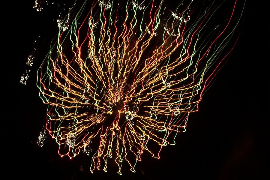 Fireworks- Yellow Photograph by Keri MacKinnon - Fine Art America