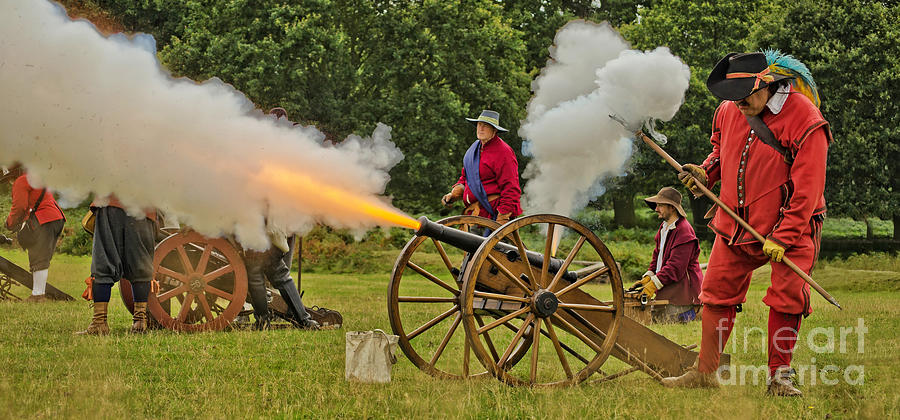 Cannon Photograph - Firing The Cannon by Linsey Williams