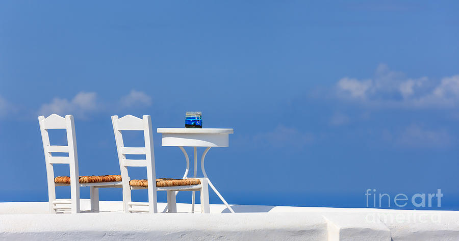Greek Photograph - Firostefani, Santorini, Greece by Henk Meijer Photography