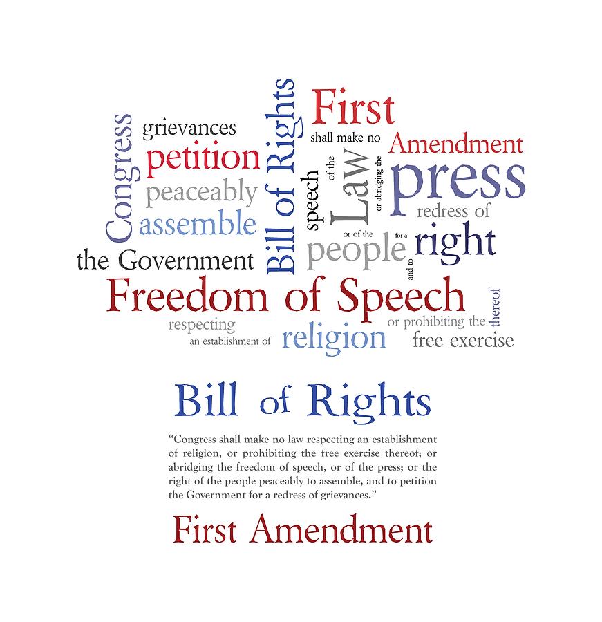 First Amendment Freedom of Speech Digital Art by Antique Images  