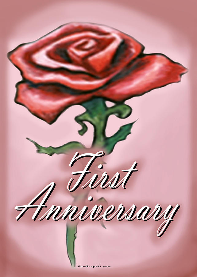 First Anniversary Greeting Card by Kevin Middleton