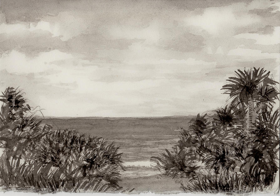 First Bay Coolum Beach Painting by Joe Michelli