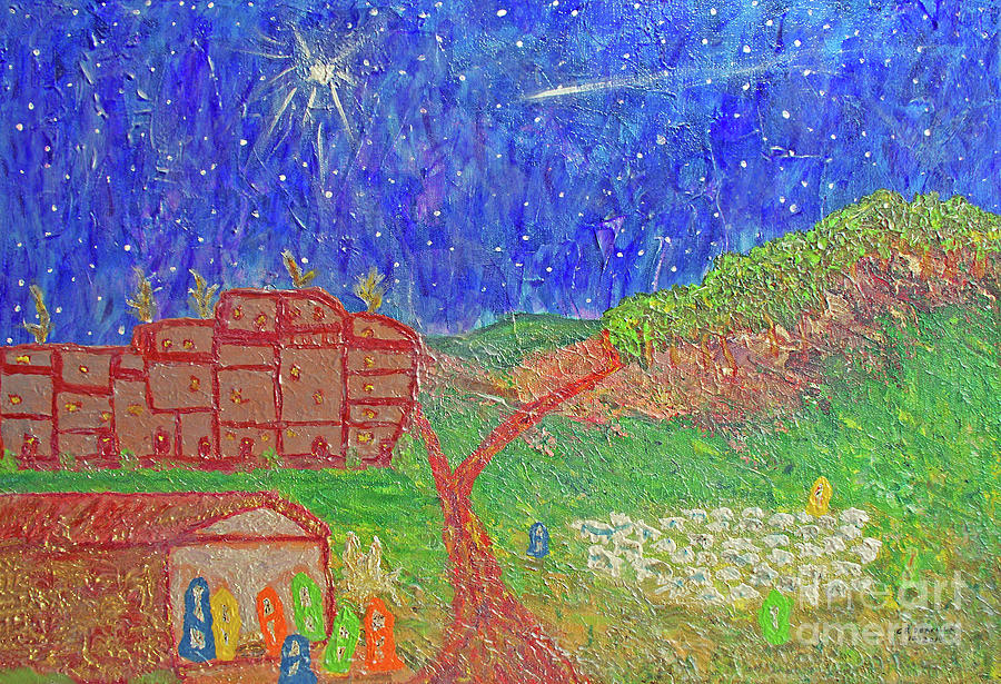 First Christmas In Bethlehem Painting by Carl Deaville