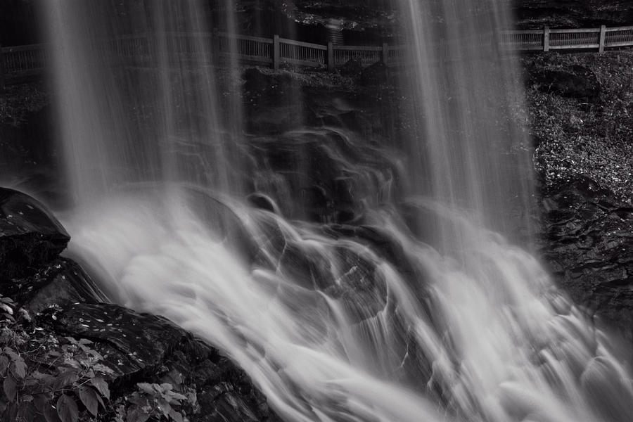 Mountain Photograph - First Contact At Dry Falls In Black And White by Greg and Chrystal Mimbs