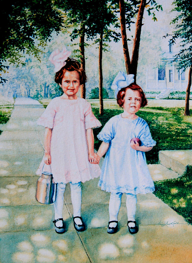 First Day of School Painting by Hanne Lore Koehler