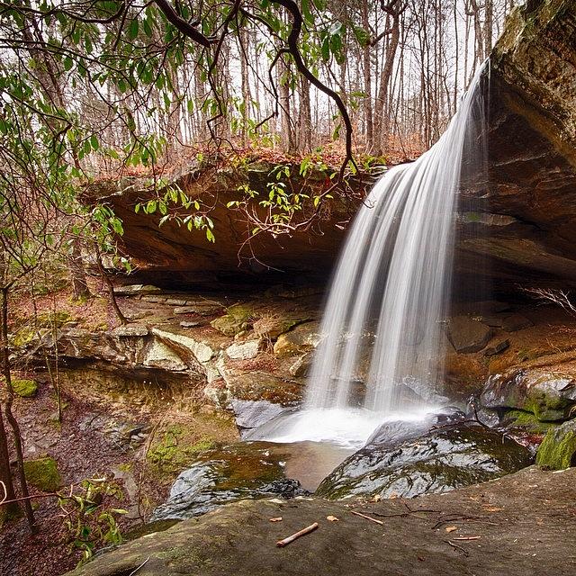 Waterfall Photograph - First Drop At Cane Creek Falls by Dave Edens