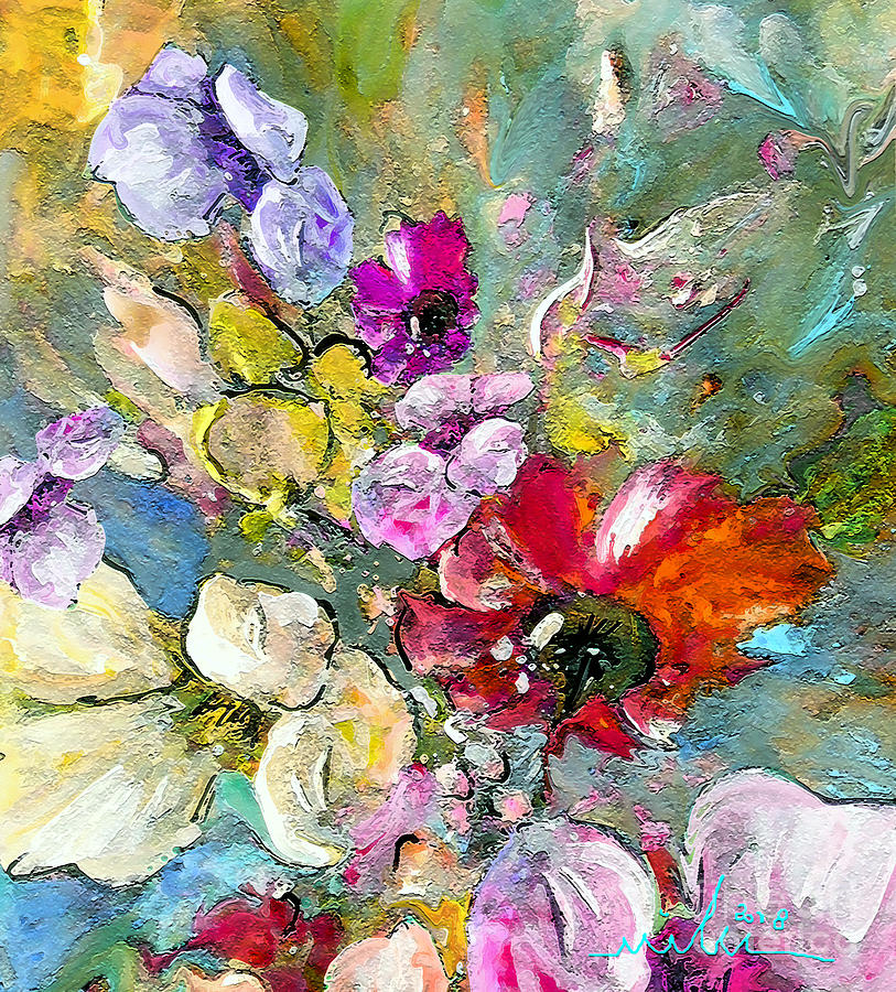 First Flowers Painting by Miki De Goodaboom