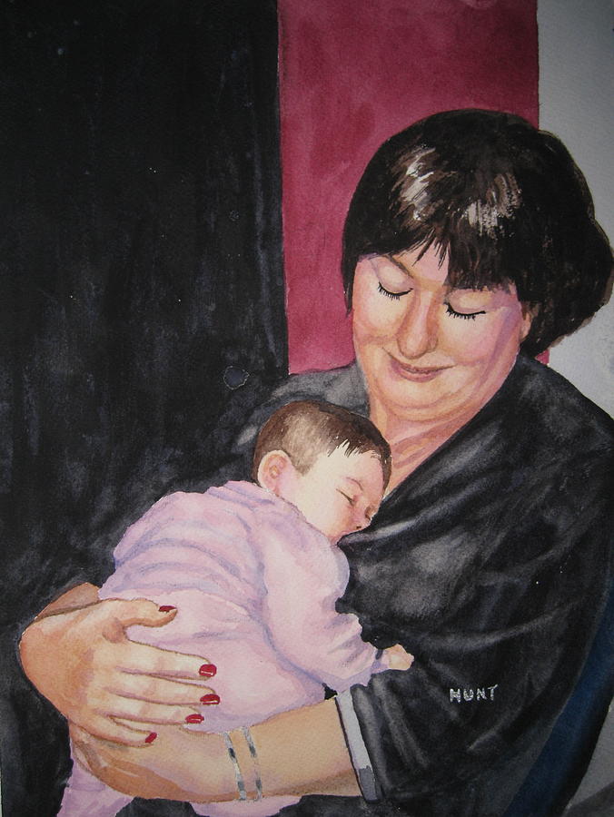 First Grandchild Painting by Shirley Braithwaite Hunt