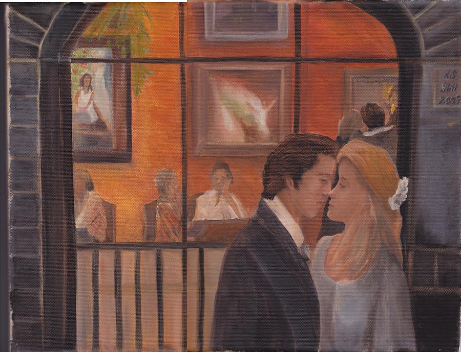 First Kiss Painting by Karen Stitt