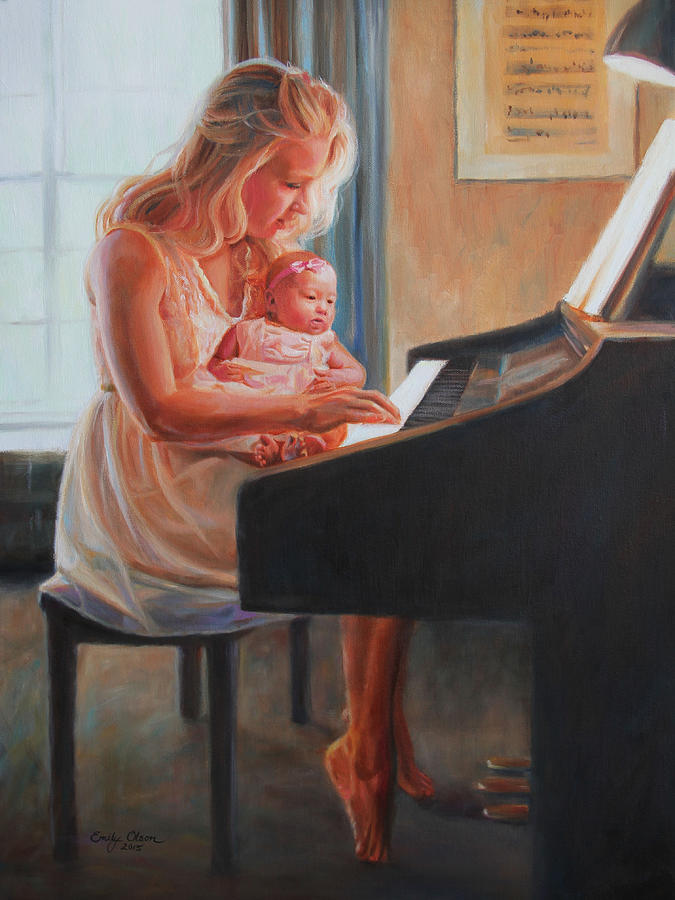 First Lesson Painting by Emily Olson