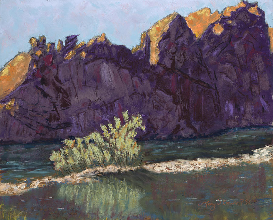 First Light at Picnic Rock Painting by Mary Benke