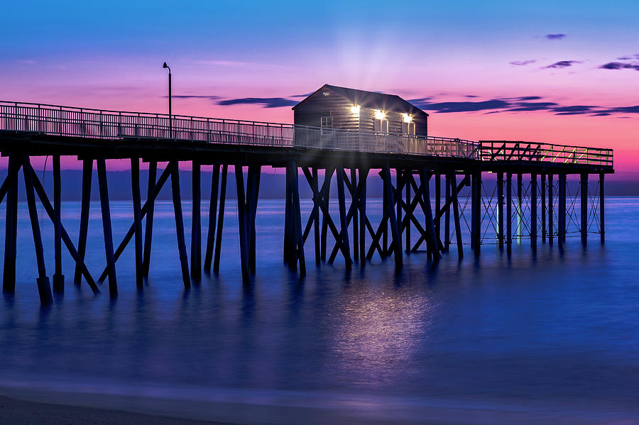 First Light At The Jersey Shore Pier Photograph by Susan Candelario