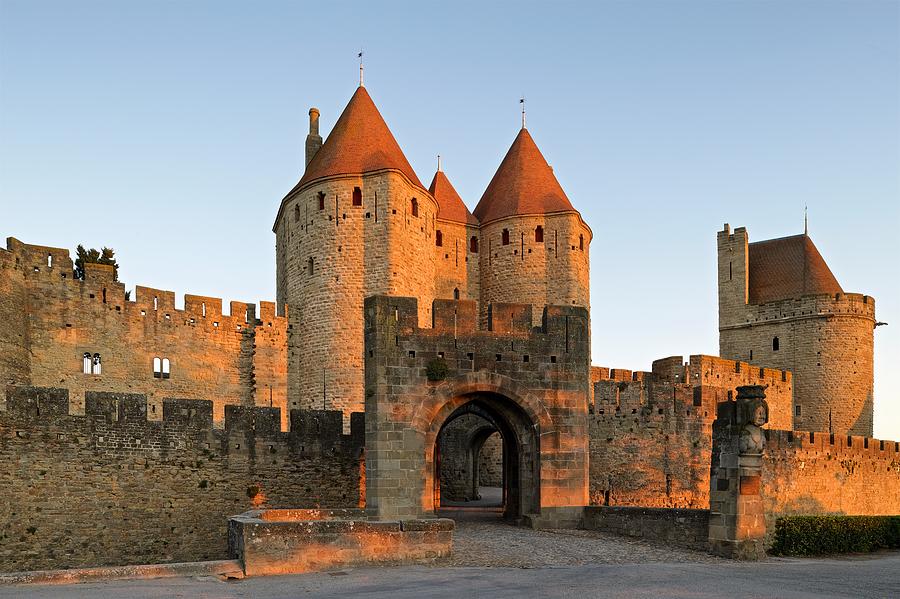 First light hits Narbonne Gate Photograph by Stephen Taylor