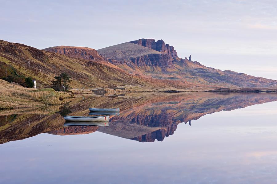 First Light hits the Trotternish Ridge Photograph by Stephen Taylor