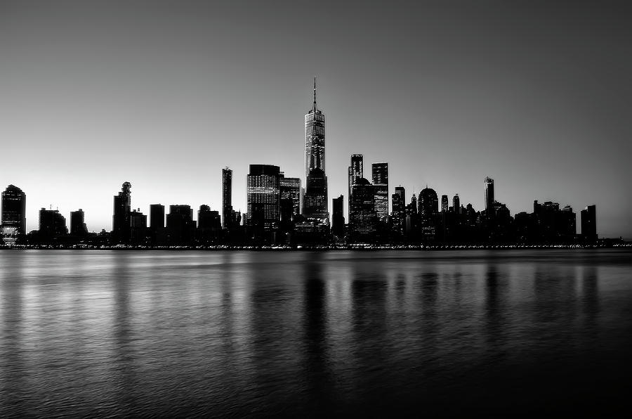 First Light - Manhattan NYC in Black and White Photograph by Bill Cannon