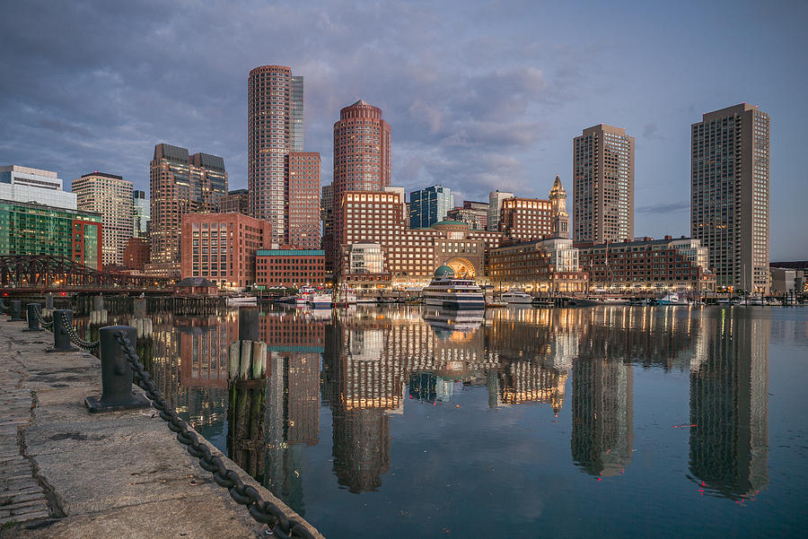 Boston Photograph - First Light on Boston by Sean Sweeney
