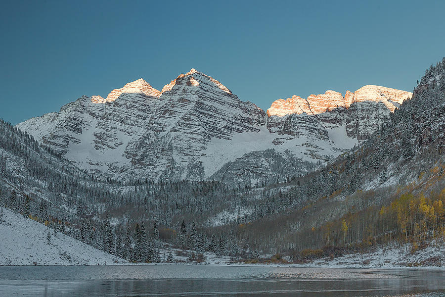 First Light on Maroon Bells 2 Photograph by Jemmy Archer