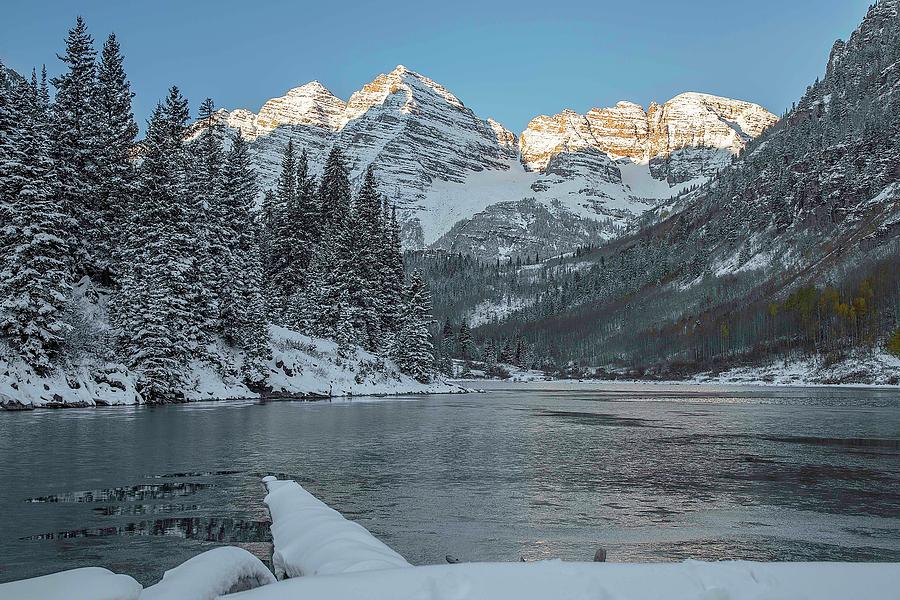 First Light on Maroon Bells 3 Photograph by Jemmy Archer