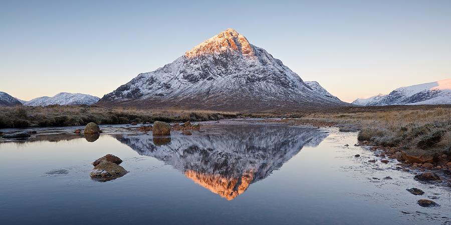 First Light on the Buachaille Photograph by Stephen Taylor