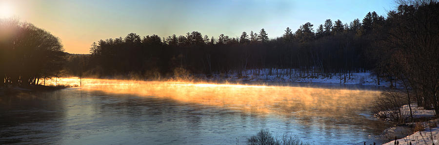 First Light over the Kennebec Photograph by John Meader
