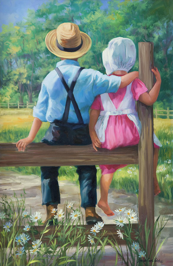 First Love Painting - First Love by Laurie Snow Hein