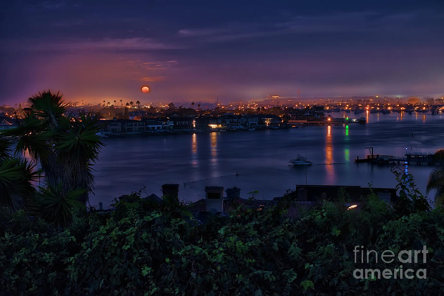 First Moonset of 2018 Photograph by Eddie Yerkish